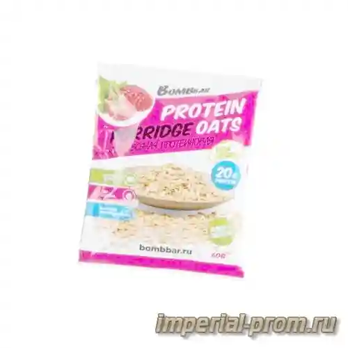 Bombbar protein porridge oats овсяная каша (60гр) (малина) — овсяная каша bombbar