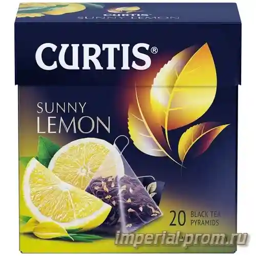 Кертис sunny lemon чай черный 20*1,8г — чай кертис санни лемон