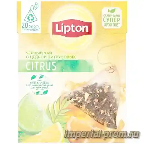 Lipton — Чай черный lipton citrus в пирамидках