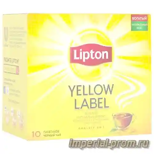 Чай черный lipton yellow label 50 пак — lipton чай
