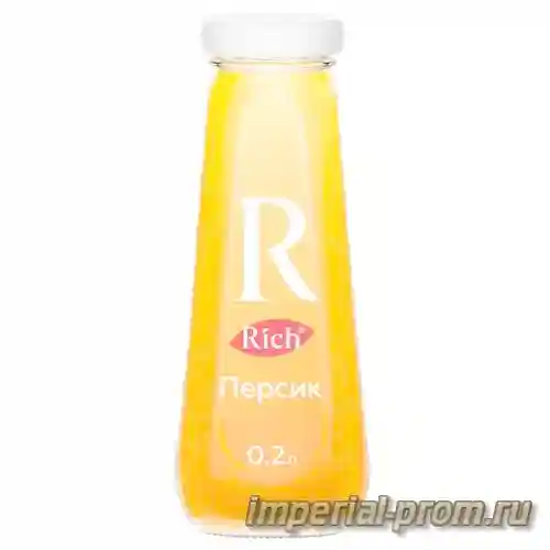 Нектар rich персик, 0.2 л — сок rich персик, 0.2 л, 12 шт
