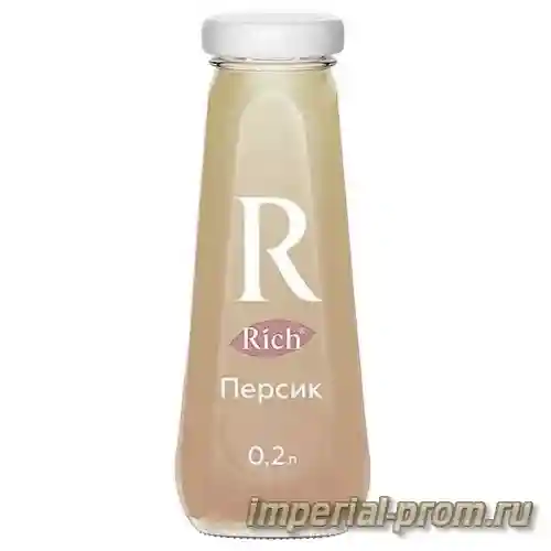 Сок rich персик, 0.2 л, 12 шт — нектар rich персик, 0.2 л