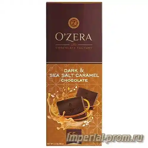 Ozera Шоколад горький Dark&Sea salt caramel, 90г
