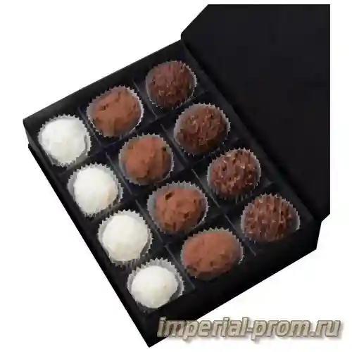 Шоколадные конфеты в коробке — набор шоколадных трюфелей